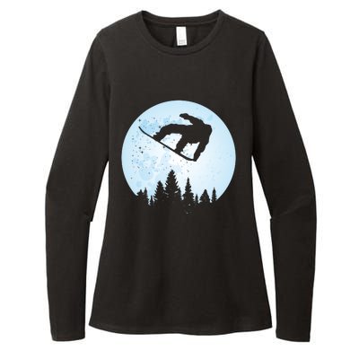 Cute Bigfoot Skiing Gift Womens CVC Long Sleeve Shirt