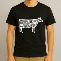 Cow Butcher S Beef Cuts Diagram Bbq Meat Cuts T-Shirt