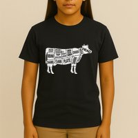 Cow Butcher S Beef Cuts Diagram Bbq Meat Cuts T-Shirt