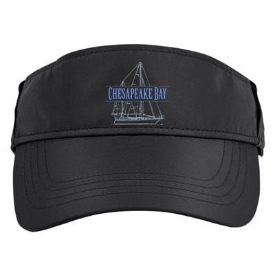 Chesapeake Bay Sailing Souvenir Adult Drive Performance Visor