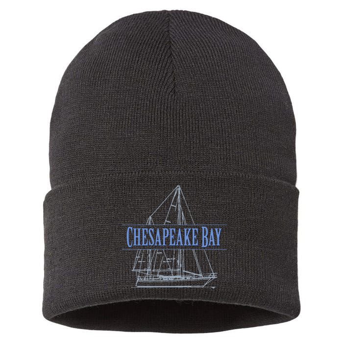 Chesapeake Bay Sailing Souvenir Sustainable Knit Beanie