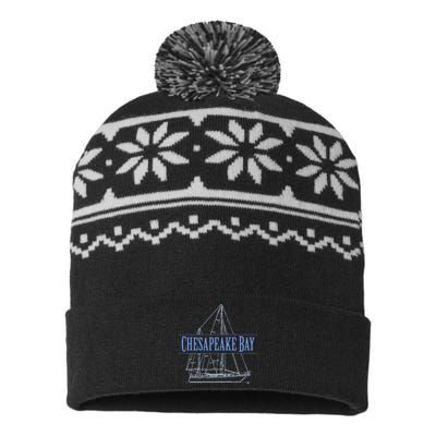 Chesapeake Bay Sailing Souvenir USA-Made Snowflake Beanie