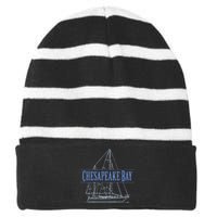 Chesapeake Bay Sailing Souvenir Striped Beanie with Solid Band