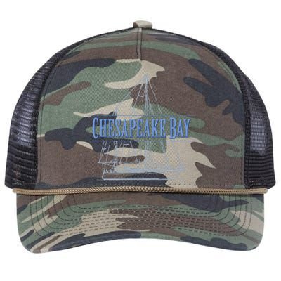 Chesapeake Bay Sailing Souvenir Retro Rope Trucker Hat Cap