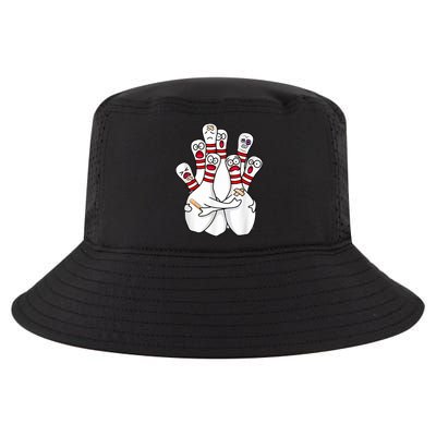 Cartoon Bowling Scared Bowling Pins Funny Sport Bowler Cool Comfort Performance Bucket Hat