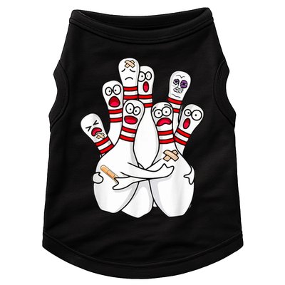 Cartoon Bowling Scared Bowling Pins Funny Sport Bowler Doggie Tank