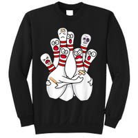 Cartoon Bowling Scared Bowling Pins Funny Sport Bowler Sweatshirt