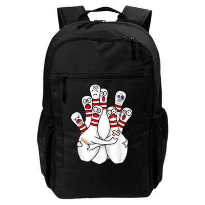 Cartoon Bowling Scared Bowling Pins Funny Sport Bowler Backpack