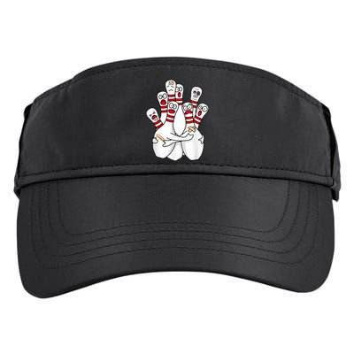Cartoon Bowling Scared Bowling Pins Funny Sport Bowler Adult Drive Performance Visor