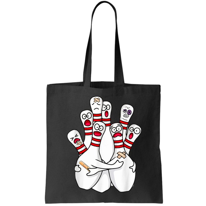 Cartoon Bowling Scared Bowling Pins Funny Sport Bowler Bag
