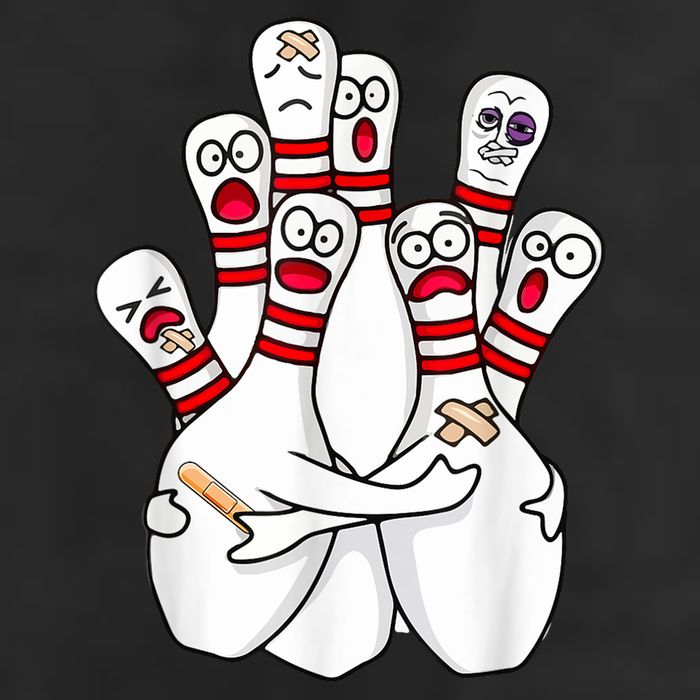 Cartoon Bowling Scared Bowling Pins Funny Sport Bowler 25L Jumbo Tote