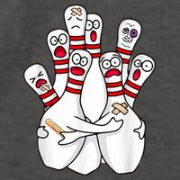 Cartoon Bowling Scared Bowling Pins Funny Sport Bowler Vector Backpack