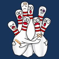 Cartoon Bowling Scared Bowling Pins Funny Sport Bowler Infant Baby Jersey Bodysuit