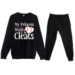 Cute Baseball Sister Softball Mom Dad Mommy Mama Gift Premium Crewneck Sweatsuit Set