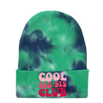 Cool Big Sis Club Retro Big Sister Matching Family Pregnancy Tie Dye 12in Knit Beanie