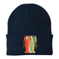 Crawfish Boil Silhouette Retro Pop Art Cajun Graphic Knit Cap Winter Beanie