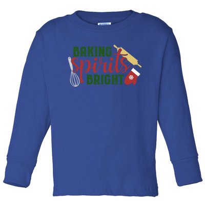 Christmas Baking Spirits Bright Gift Toddler Long Sleeve Shirt