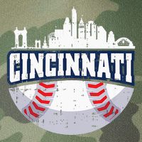 Cincinnati Baseball Skyline Ohio Baseball Player Gift Legacy Tie Dye Trucker Hat