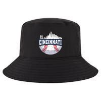 Cincinnati Baseball Skyline Ohio Baseball Player Gift Cool Comfort Performance Bucket Hat