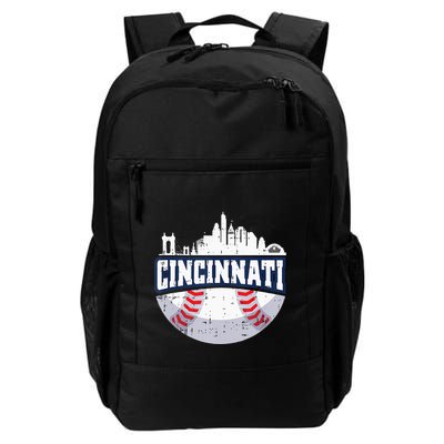 Cincinnati Baseball Skyline Ohio Baseball Player Gift Backpack