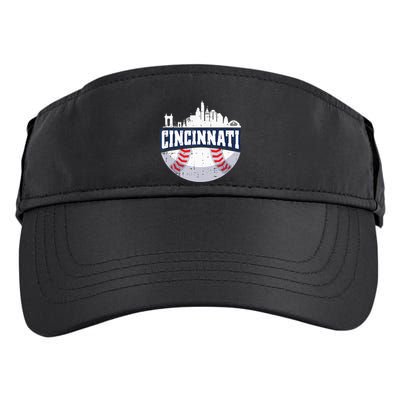 Cincinnati Baseball Skyline Ohio Baseball Player Gift Adult Drive Performance Visor