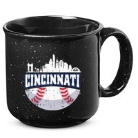 Cincinnati Baseball Skyline Ohio Baseball Player Gift 15oz Campfire Ceramic Mug