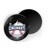 Cincinnati Baseball Skyline Ohio Baseball Player Gift Magnet