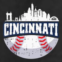 Cincinnati Baseball Skyline Ohio Baseball Player Gift 25L Jumbo Tote