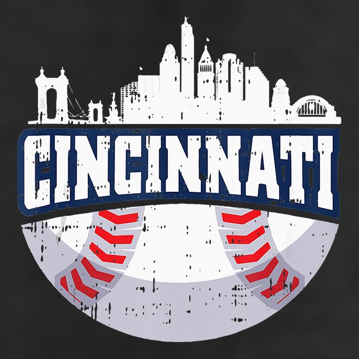 Cincinnati Baseball Skyline Ohio Baseball Player Gift 25L Jumbo Tote
