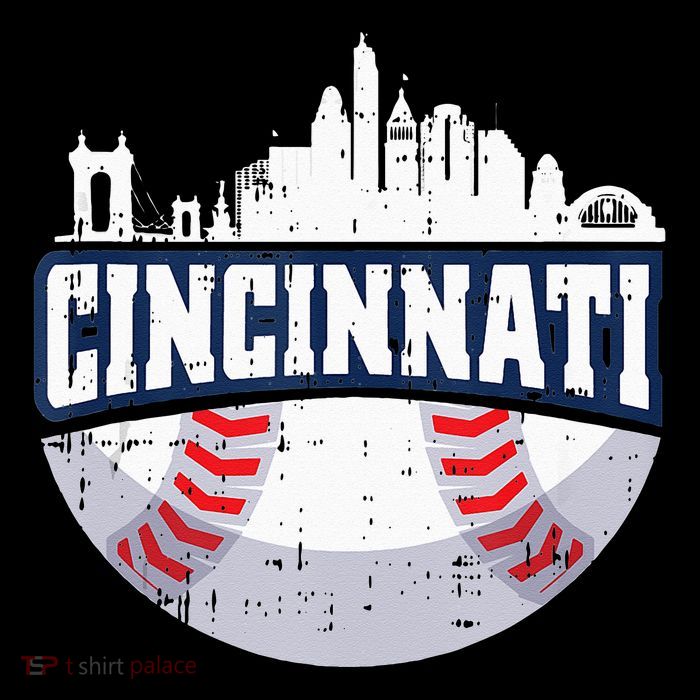 Cincinnati Baseball Skyline Ohio Baseball Player Gift Tank Top