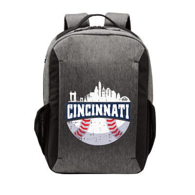 Cincinnati Baseball Skyline Ohio Baseball Player Gift Vector Backpack