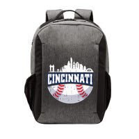 Cincinnati Baseball Skyline Ohio Baseball Player Gift Vector Backpack