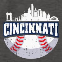 Cincinnati Baseball Skyline Ohio Baseball Player Gift Vector Backpack
