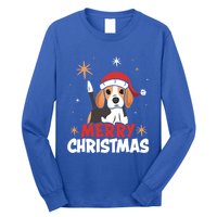 Cute Beagle Santa Dog Lovers Merry Christmas Xmas Design Cute Gift Long Sleeve Shirt