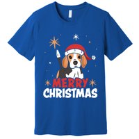 Cute Beagle Santa Dog Lovers Merry Christmas Xmas Design Cute Gift Premium T-Shirt