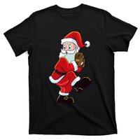 Christmas Baseball Santa Claus Pitcher Boy Xmas T-Shirt