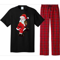 Christmas Baseball Santa Claus Pitcher Boy Xmas Pajama Set