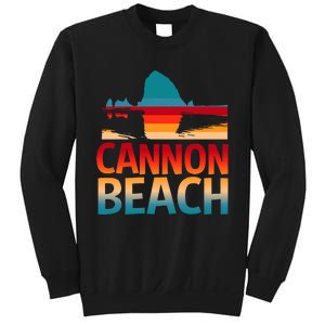 Cannon Beach Skyline Oregon Haystack Rock Souvenir Sweatshirt