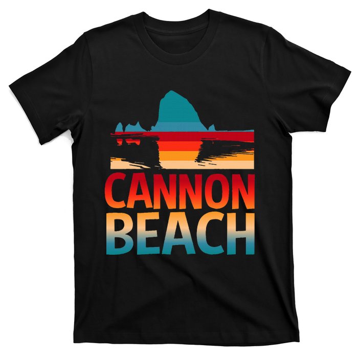 Cannon Beach Skyline Oregon Haystack Rock Souvenir T-Shirt