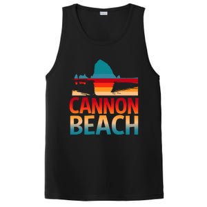 Cannon Beach Skyline Oregon Haystack Rock Souvenir PosiCharge Competitor Tank