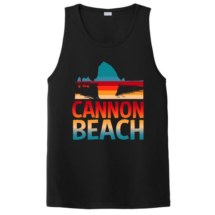 Cannon Beach Skyline Oregon Haystack Rock Souvenir PosiCharge Competitor Tank