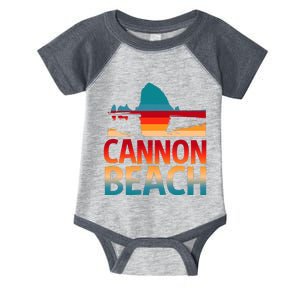 Cannon Beach Skyline Oregon Haystack Rock Souvenir Infant Baby Jersey Bodysuit