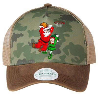 Christmas Basketball Santa Claus Slam Dunk Elf Legacy Tie Dye Trucker Hat