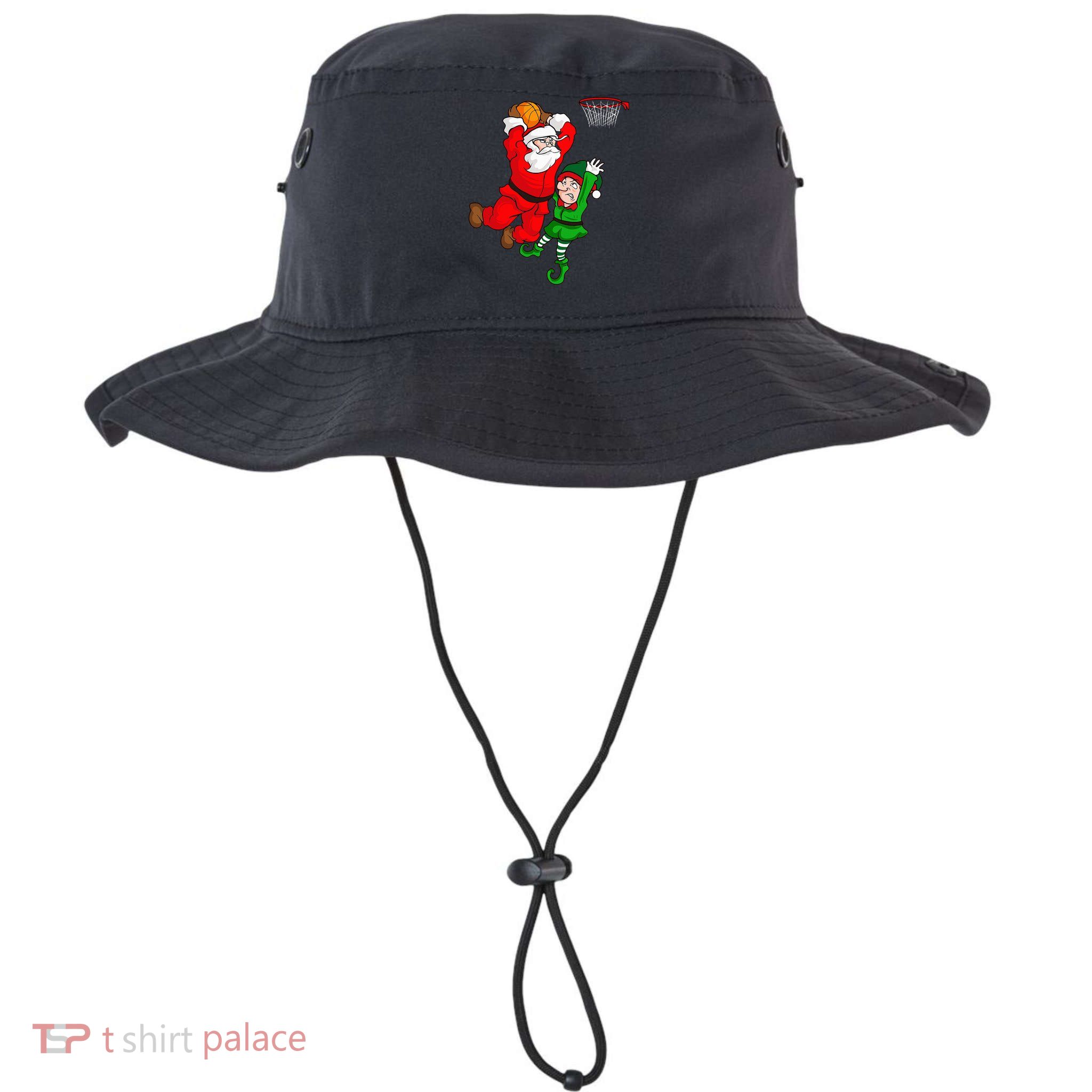 Christmas Basketball Santa Claus Slam Dunk Elf Bucket Hat