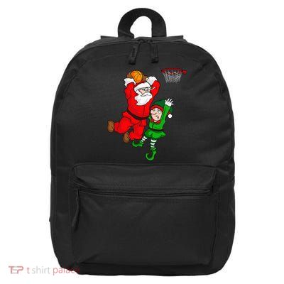 Christmas Basketball Santa Claus Slam Dunk Elf 16 in Basic Backpack