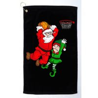 Christmas Basketball Santa Claus Slam Dunk Elf Golf Towel