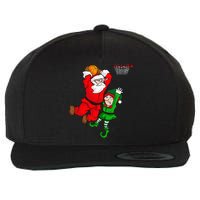 Christmas Basketball Santa Claus Slam Dunk Elf Wool Snapback Cap