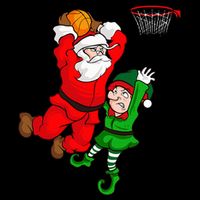 Christmas Basketball Santa Claus Slam Dunk Elf Wool Snapback Cap