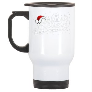 Christmas Believe Santa Claus Believe Christmas Stainless Steel Travel Mug