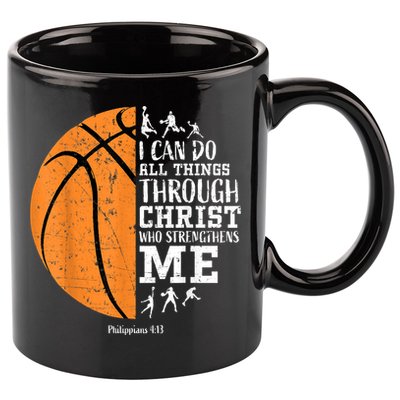 Christian Basketball Shirts M.e.n Boys K.i.d.s Religious Gifts 11oz C Handle Ceramic Mug